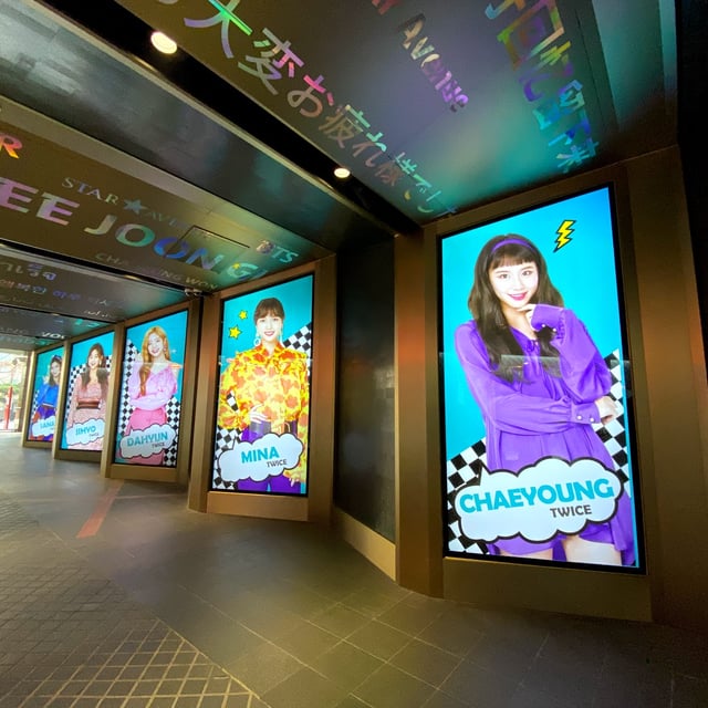 Twice Handprints on Star Avenue at Lotte Duty Free Store